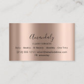 プロフェッショナルメイクアップアーティスト睫毛金ゴールドバラ 名刺 (裏面)