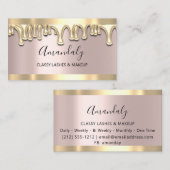 プロフェッショナルメイクアップアーティスト赤面Wxing Lash Drips 名刺 (正面/裏面)