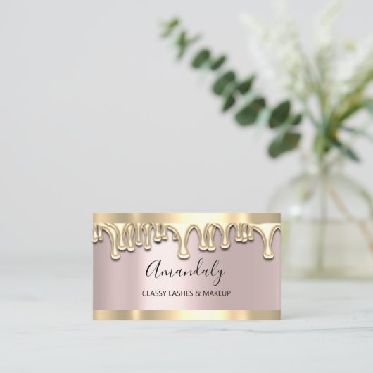 プロフェッショナルメイクアップアーティスト赤面Wxing Lash Drips 名刺 (スタンド正面)