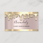 プロフェッショナルメイクアップアーティスト赤面Wxing Lash Drips 名刺 (正面)