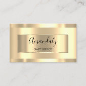 プロフェッショナルメイクアップアーティスト金ゴールドモノクロ 名刺 (正面)