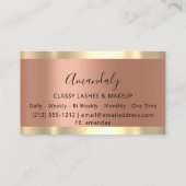 プロフェッショナルメイクアップアーティスト銅バラ点滴 名刺 (裏面)