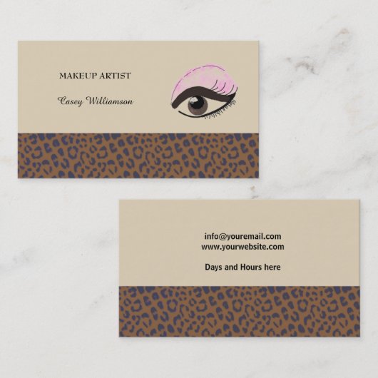 プロフェッショナルメイクアップアーティスト 名刺 (正面/裏面)