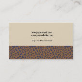 プロフェッショナルメイクアップアーティスト 名刺 (裏面)