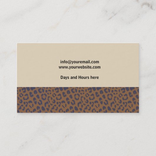 プロフェッショナルメイクアップアーティスト 名刺 (裏面)