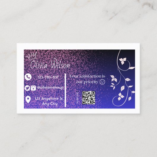 プロフェッショナルメイクアップアーティスト 名刺 (裏面)