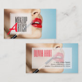 プロフェッショナルメイクアップアーティスト、美しい 名刺 (正面/裏面)
