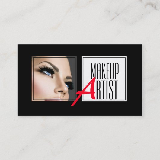 プロフェッショナルメイクアップアーティスト、美しい 名刺 (正面)