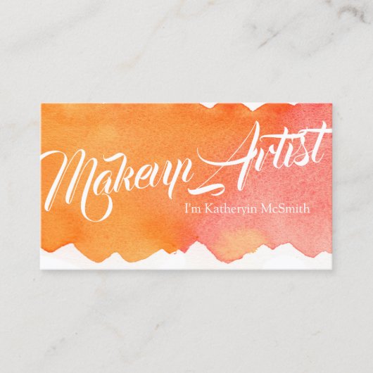 プロフェッショナルメイクアップアーティストMUAメイクアップアーティスト 名刺 (正面)