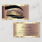 プロフェッショナルメイクアップアーティストWaxing Lash Extension 名刺 (正面/裏面)