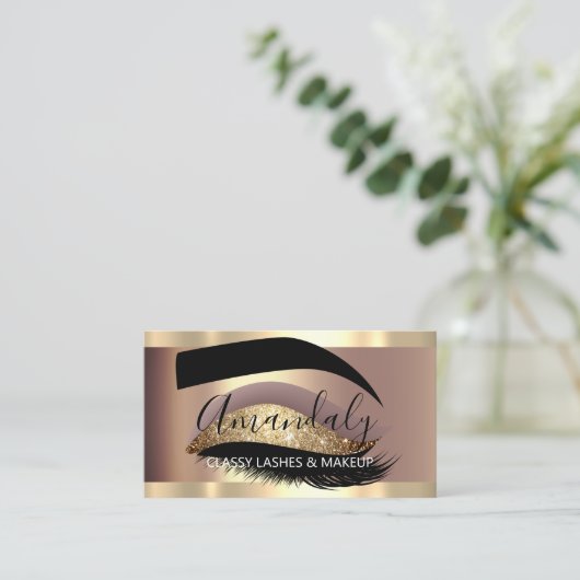 プロフェッショナルメイクアップアーティストWaxing Lash Extension 名刺 (スタンド正面)