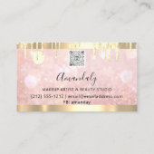 プロフェッショナルメイクアップエステティシャンラッシュQRロゴドライブ 名刺 (裏面)