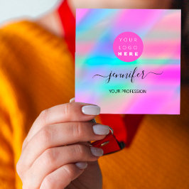 プロフェッショナルメイクアップブティックロゴQRコード芸術的 スクエア名刺