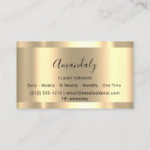 プロフェッショナルメイクアップホログラフバラ金ゴールドグリッター 名刺 (裏面)