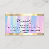 プロフェッショナルメイクアップホログラフバラ金ゴールドピンクブシン 名刺 (裏面)