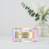 プロフェッショナルメイクアップホログラフバラ金ゴールドピンクブシン 名刺 (スタンド正面)