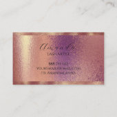 プロフェッショナルメイクアップラッシュアーティストエステティシャングリット 名刺 (裏面)