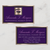 プロフェッショナルメイクアップラッシュエクステンションバラ紫 名刺 (正面/裏面)