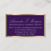 プロフェッショナルメイクアップラッシュエクステンションバラ紫 名刺 (裏面)