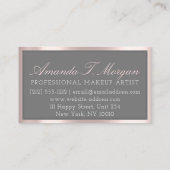 プロフェッショナルメイクアップラッシュエクステンションブローズグレーバラ 名刺 (裏面)