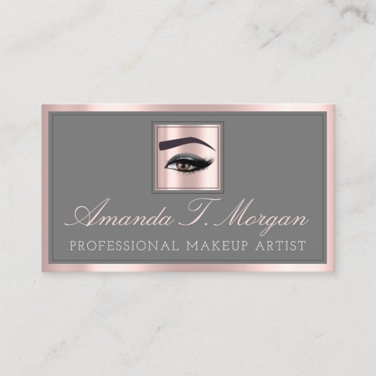 プロフェッショナルメイクアップラッシュエクステンションブローズグレーバラ 名刺 (正面)