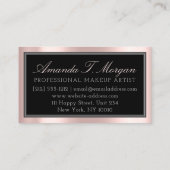 プロフェッショナルメイクアップラッシュエクステンションブローピンクブラック 名刺 (裏面)