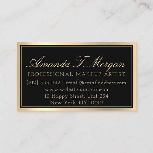 プロフェッショナルメイクアップラッシュエクステンションVIPブラウンアイズ 名刺 (裏面)