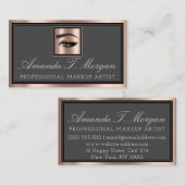 プロフェッショナルメイクアップラッシュ延長エレガントバラ 名刺 (正面/裏面)