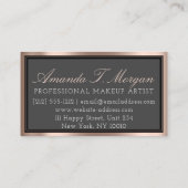 プロフェッショナルメイクアップラッシュ延長エレガントバラ 名刺 (裏面)