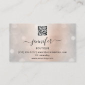 プロフェッショナルメイクアップラッシュQRコードアイズブローズシルバー 名刺 (裏面)