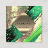 プロフェッショナルメイクアップロゴトロピック体スパウェルネス スクエア名刺 (正面)