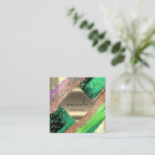 プロフェッショナルメイクアップロゴトロピック体スパウェルネス スクエア名刺 (スタンド正面)