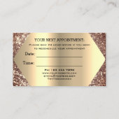 プロフェッショナルメイクアップ爪、 ネイルアポイントメントカード眉 名刺 (裏面)