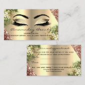 プロフェッショナルメイクアップ爪、 ネイルアポイントメントフローラバラ 名刺 (正面/裏面)