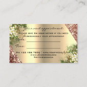 プロフェッショナルメイクアップ爪、 ネイルアポイントメントフローラバラ 名刺 (裏面)