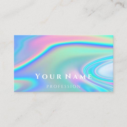 プロフェッショナルメイクアップartis爪、 ネイルホログラフユニコーン 名刺 (正面)