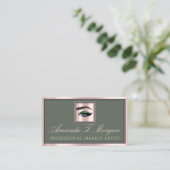 プロフェッショナルメイクアップLash Extension BrowPink Green 名刺 (スタンド正面)
