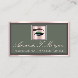 プロフェッショナルメイクアップLash Extension BrowPink Green 名刺