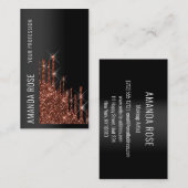 プロフェッショナルメイクアップVIPイベントプランナードリップブラウン 名刺 (正面/裏面)