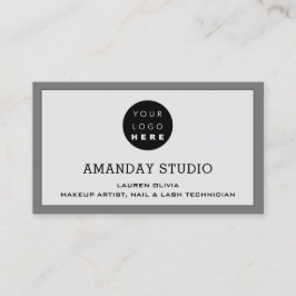 プロフェッショナルメイクアポイントメントカードロゴグレー 名刺