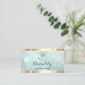 プロフェッショナルメイクエステティシャンまぶしQRロゴ 名刺 (スタンド正面)