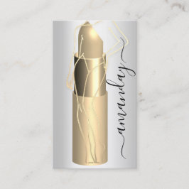 プロフェッショナルメイク体口紅QRコードシルバー 名刺