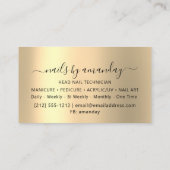 プロフェッショナルメイク爪、 ネイルロゴバラ自筆証書 名刺 (裏面)