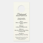 プロフェッショナルメイドハウスキーピングサービスレトロ ドアノブサイン (裏面)