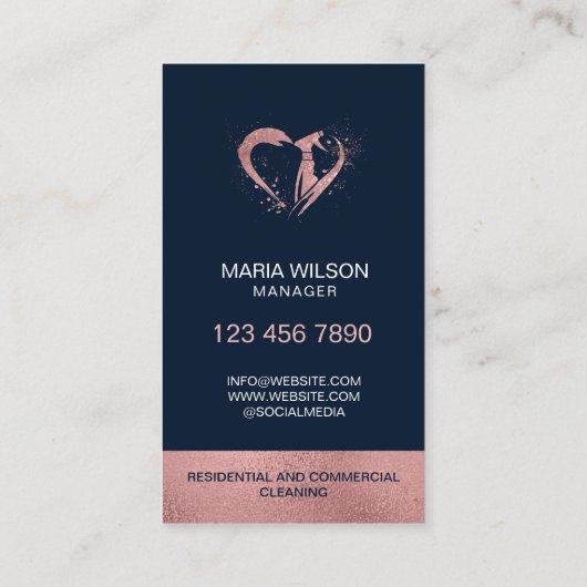 プロフェッショナルメイドハウスキーピング清掃サービス 名刺 (裏面)