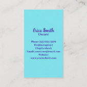 プロフェッショナルメイドハウスクリーニングサービスロゴ 名刺 (裏面)