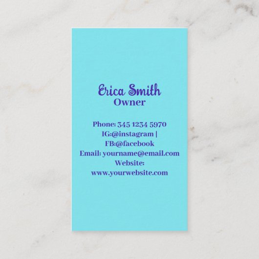 プロフェッショナルメイドハウスクリーニングサービスロゴ 名刺 (裏面)