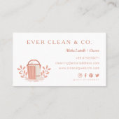 プロフェッショナルメイドハウスクリーニングサービスロゴ 名刺 (裏面)