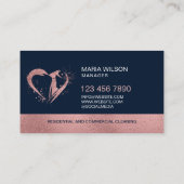 プロフェッショナルメイドハウスクリーニングサービス 名刺 (裏面)