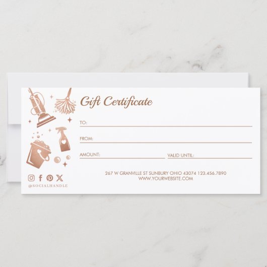 プロフェッショナルメイドハウスクリーニング商品券 (裏面)